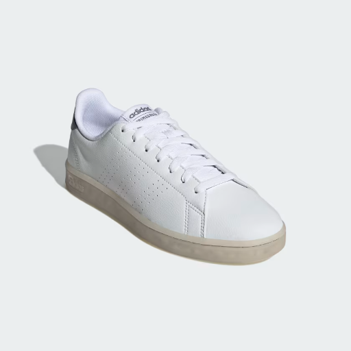 Adidas Men's Advantage Shoe (Cloud White/Cloud White/Green, 8,10-12) Deal