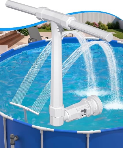 Pool Dual Spray High-Pressure Adjustable Waterfall Sprinkler Deal
