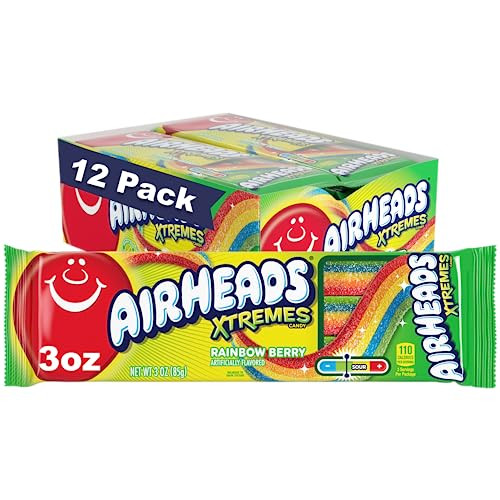 Airheads Xtremes Belts Sweetly Sour Candy 12-Pack