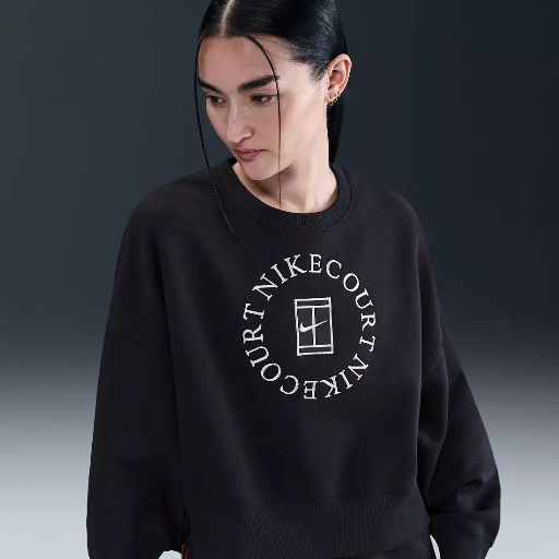 Nike Women's NikeCourt Heritage Phoenix Fleece Oversized Golf Crewneck