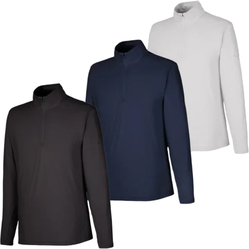 3-Pack Puma Men's Bandon Quarter-Zip Pullovers Deal