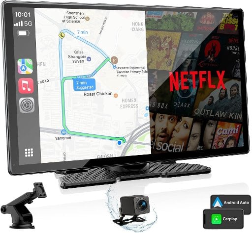 Volam CarPlay Voice Control Touch Screen 9" with Built-In Netflix & YouTube and 1080p Backup Camera Deal