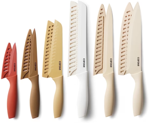 Carote 12 Pcs Kitchen Knife Set with Nonstick Ceramic Coating Deal