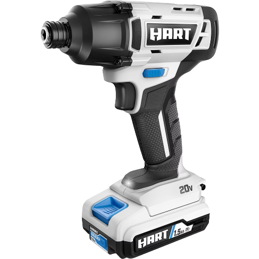 HART 20-Volt Cordless Impact Driver Kit with (1) 1.5Ah Lithium-Ion Battery