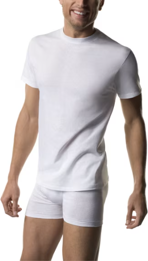 Hanes Men's White Crew T-Shirt Undershirts 3-Pack