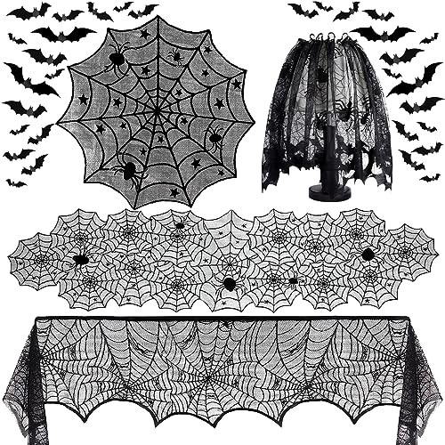 5-Pack Halloween Indoor Decorations w/ 32 Pcs 3D Bat Wall Stickers