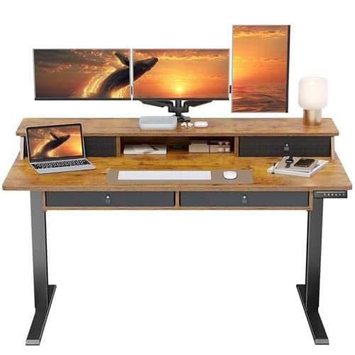 ErGear 55 x 30 Inch Electric Standing Desk with 4 Drawers Deal