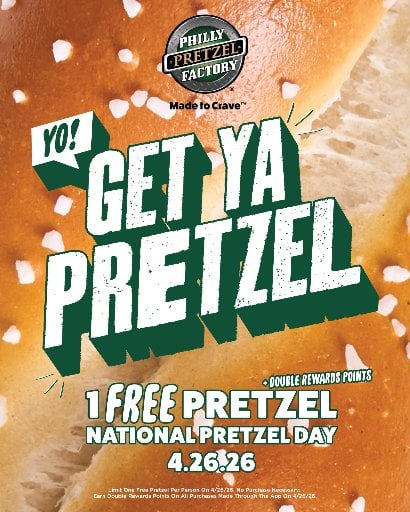 Philly Pretzel Factory FREE Pretzel