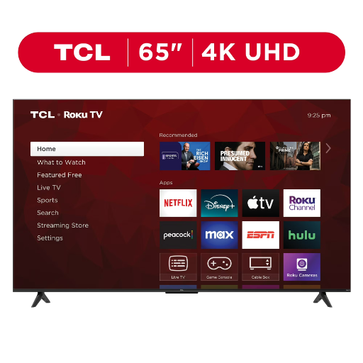 TCL 65" 4K UHD HDR Smart TV with Roku TV