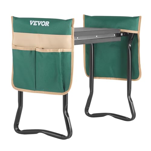 VEVOR Foldable Garden Kneeler & Seat w/ 8" EVA Pad and Tool Pouches (Green) Deal