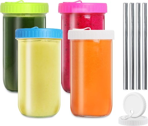 DESIYUE 22 Oz Glass Cups 4-Pack