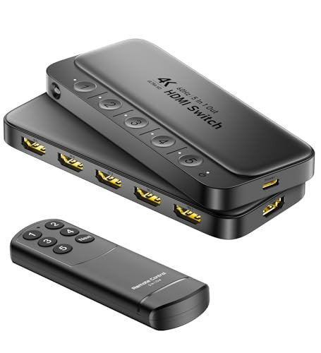 ByteWave HDMI Switch 5 in 1 Out with Remote