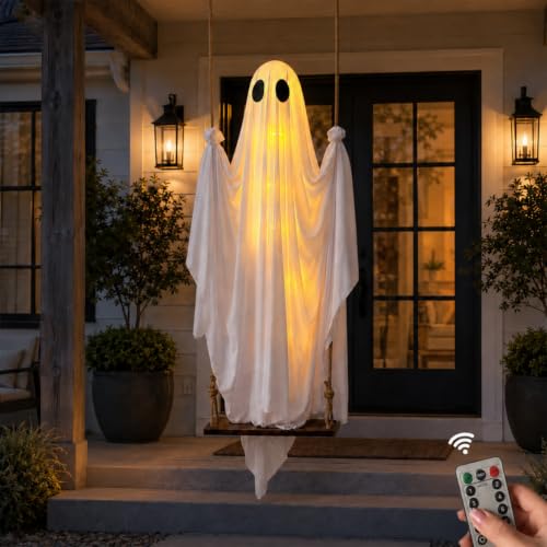 Outdoor Halloween Swinging Ghost Decoration