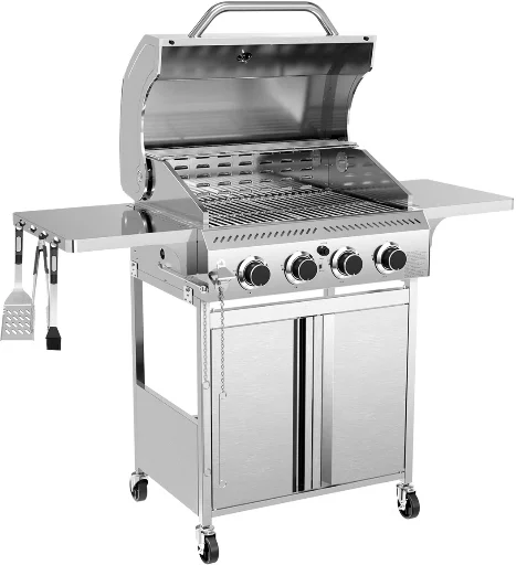 WAYFAIR Stainless Steel Four Burner Commercial Bbq Grill 32000btu Deal