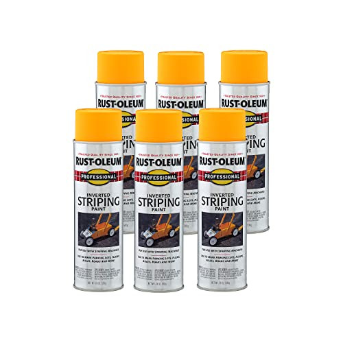 Rust-Oleum Professional Inverted Striping Spray Paint Yellow 6-Pack 18-Oz