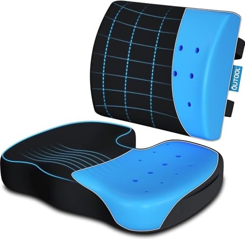 Memory Foam Seat Cushion & Lumbar Support Pillow  Deal