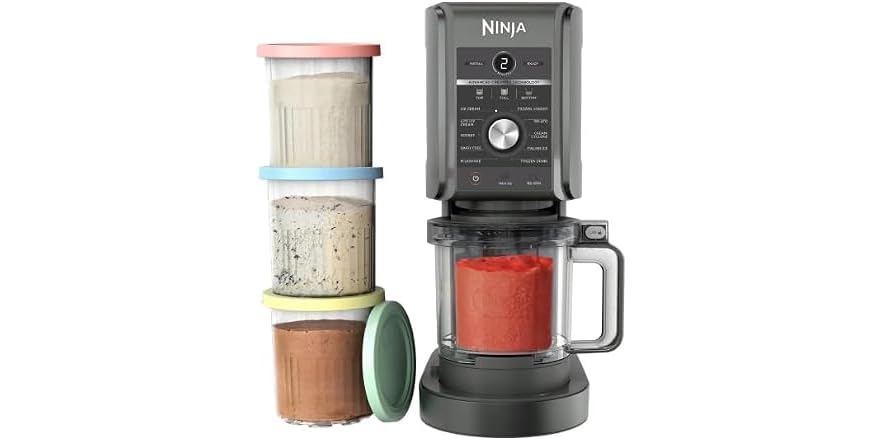 Refurb: Ninja CREAMi Deluxe 11-in-1 Ice Cream & Frozen Treat Maker w/ 4 Pints and 2 Lids