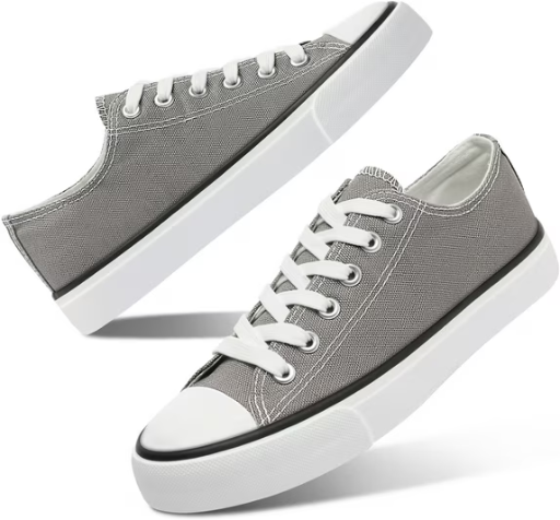 AOMAIS Women's Gray US7 Canvas Sneakers