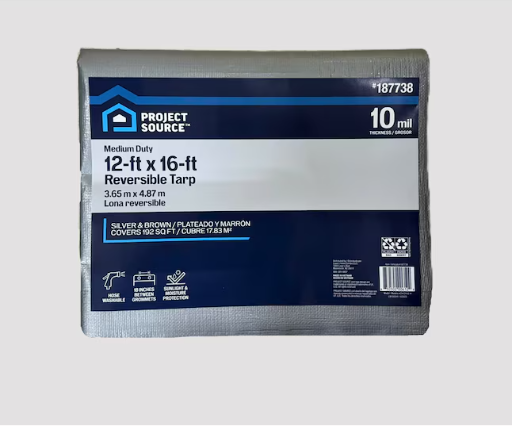 Project Source 12-ft x 16-ft Silver Waterproof Standard Polyethylene 10-mil Tarp Deal