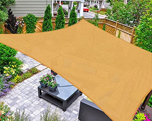 Asteroutdoor Sun Shade Sail Rectangle 10' x 13' UV Block Canopy