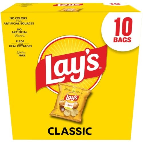 Lay's Classic Potato Chips 1 oz, 10-Pack