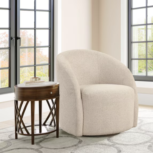 Lifestyle Solutions Briars Swivel Accent Chair Khaki Deal