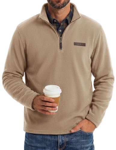 COOFANDY Men's Fleece Quarter Zip Pullover Deal