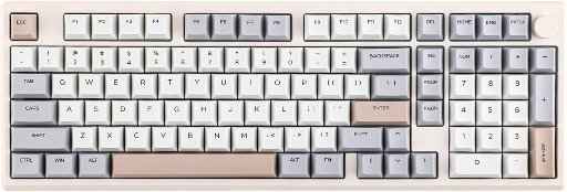 EPOMAKER Galaxy100 QMK/VIA Wireless Hot-Swappable Keyboard Creamy White Marble White Switch