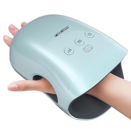 CINCOM Cordless Hand Massager w/ Heat & Compression