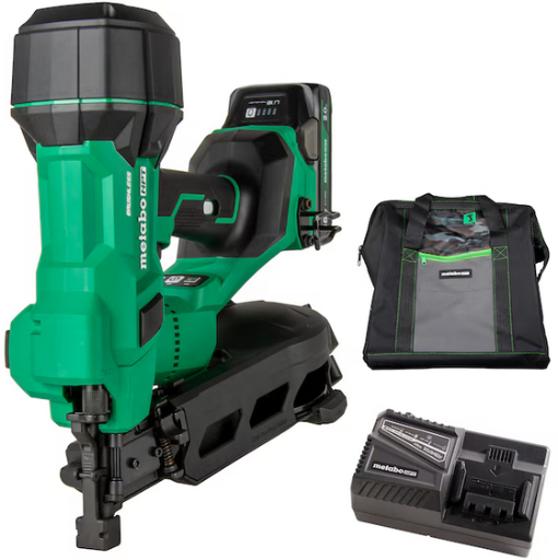 Metabo HPT MultiVolt Cordless Coil Roofing Nailer Kit