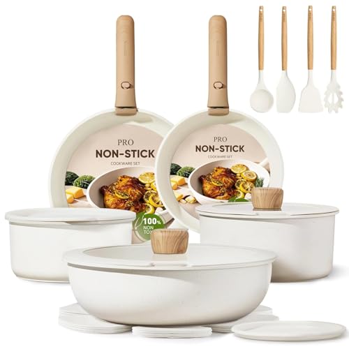 CAROTE 19-Piece Pots and Pans Set Non Stick with Detachable Handle Deal