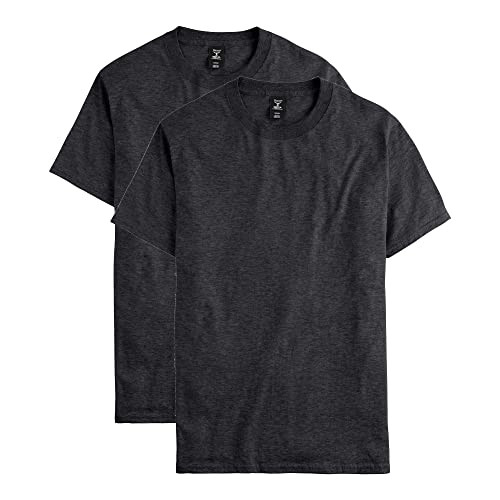 2-Pack Hanes Men's Short Sleeve Beefy Crewneck T-shirt