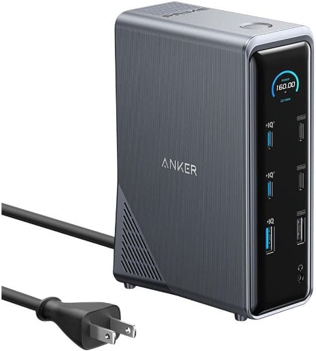 Anker Prime Charging Docking Station (14-in-1, Dual Display, 160W)