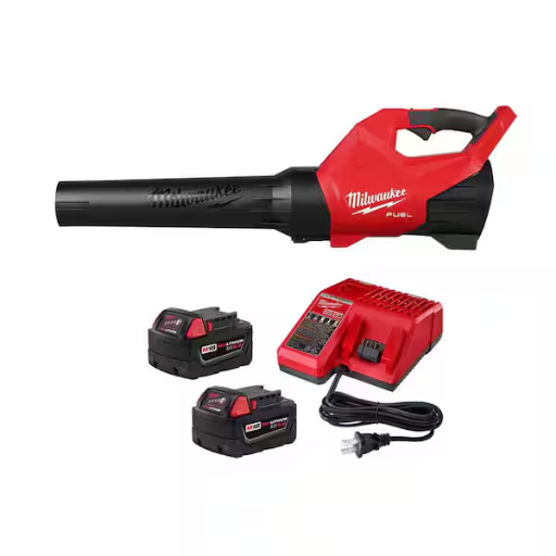 Milwaukee M18 FUEL 120 MPH 500 CFM 18V Brushless Cordless Leaf Blower with Two 5.0Ah Batteries and Charger
