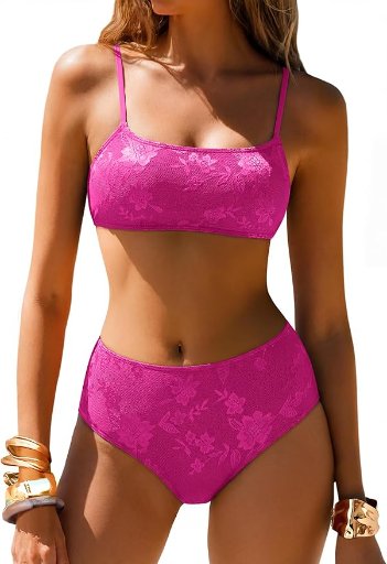 Anrabess Women’s High Waisted Bikini Set