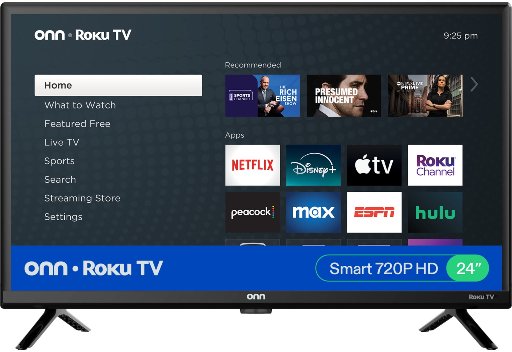 onn 24" 720P HD LED Roku Smart Television