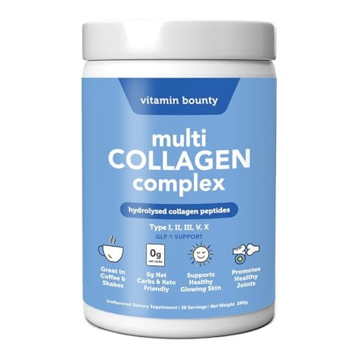 Vitamin Bounty 280g Multi Collagen Complex (Hydrolyzed Collagen Peptides Types I, II, III, V & X)
