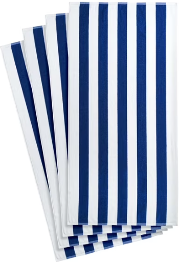 Mainstays Cabana Stripe Beach Towels 4-Pack