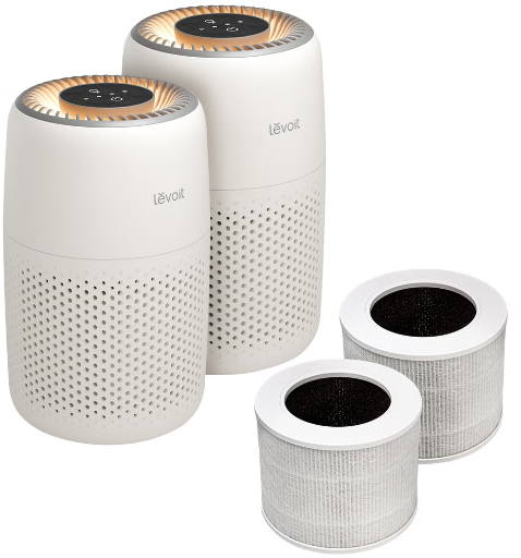 Levoit Core Mini Air Purifier with Night Light 2-Pack