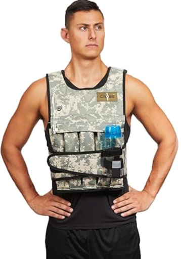 CROSS101 Adjustable Weighted Vest with Shoulder Pads 40lbs