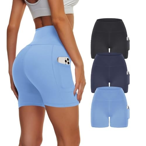 Showitty High-Waisted Biker Shorts 3-Pairs Deal