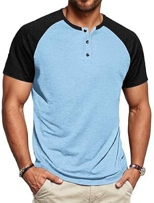 Men’s Short Sleeve Henley Shirts Deal