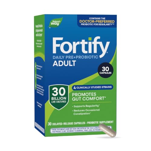 Nature's Way Fortify Daily Pre+Probiotic for Adults 30 Billion CFUs 30 Count