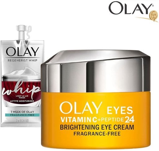 Olay Vitamin C + Peptide 24 Eye Cream with Whip Face Moisturizer Deal