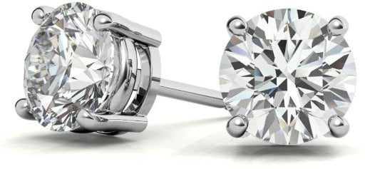 2.50 CTW AGI Certified Lab Grown Round Diamond Stud Earrings in 14K White or Yellow Gold (G/VS) Deal