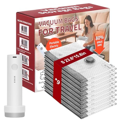 Vacuum Storage Bags 9-15 Pack with Electric Air Pump