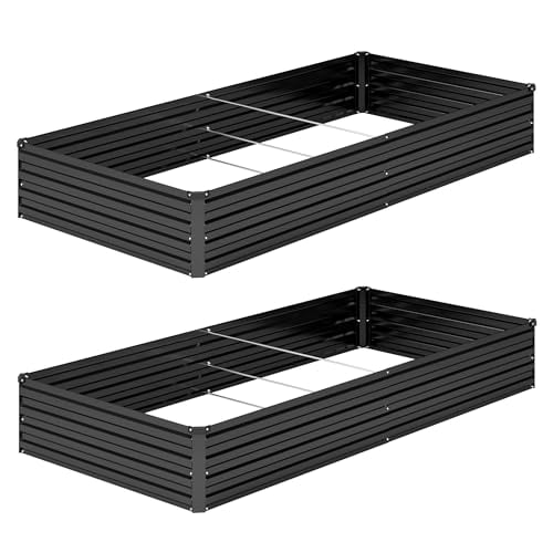 Metal Raised Garden Bed 8x4x1 2-Pack