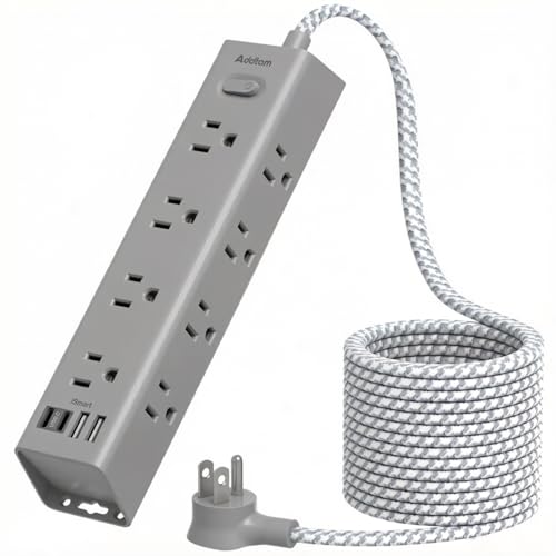 Addtam 15' 1080J Power Strip Surge Protector w/ 12 AC Outlets & 4 USB Ports Deal