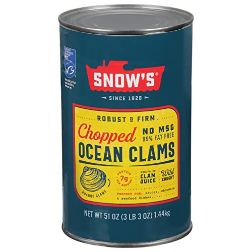 Snow's Ocean Chopped Clams Canned, 51 oz Can