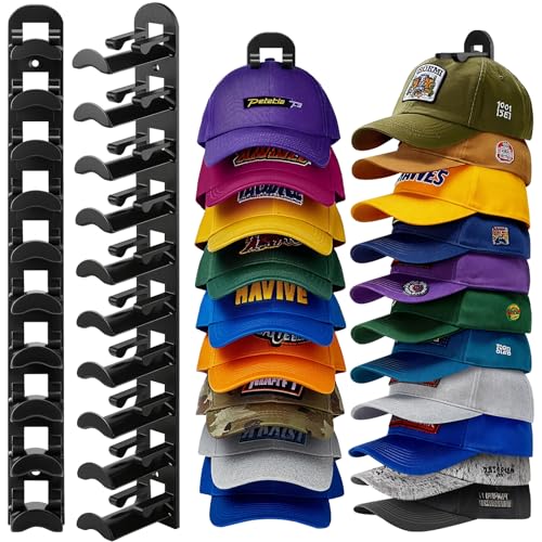 2-Pack Wall-Mounted Baseball Cap Hat Rack Organizer Deal